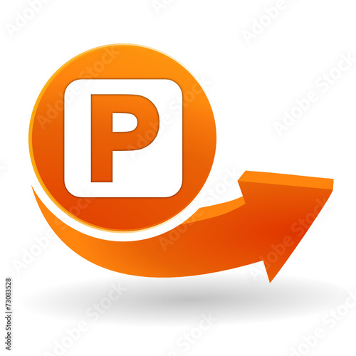 parking sur bouton web orange