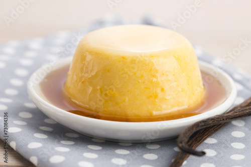 Bilde på lerret Pumpkin panna cotta