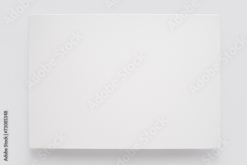 White canvas on stretcher on white wall, clipping path photo