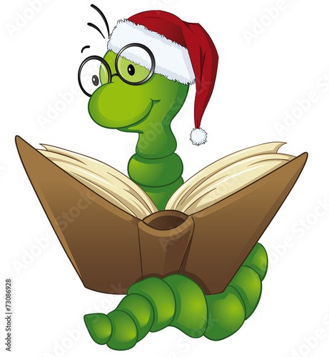 Bücherwurm ließt Weihnachtsgeschichte vor