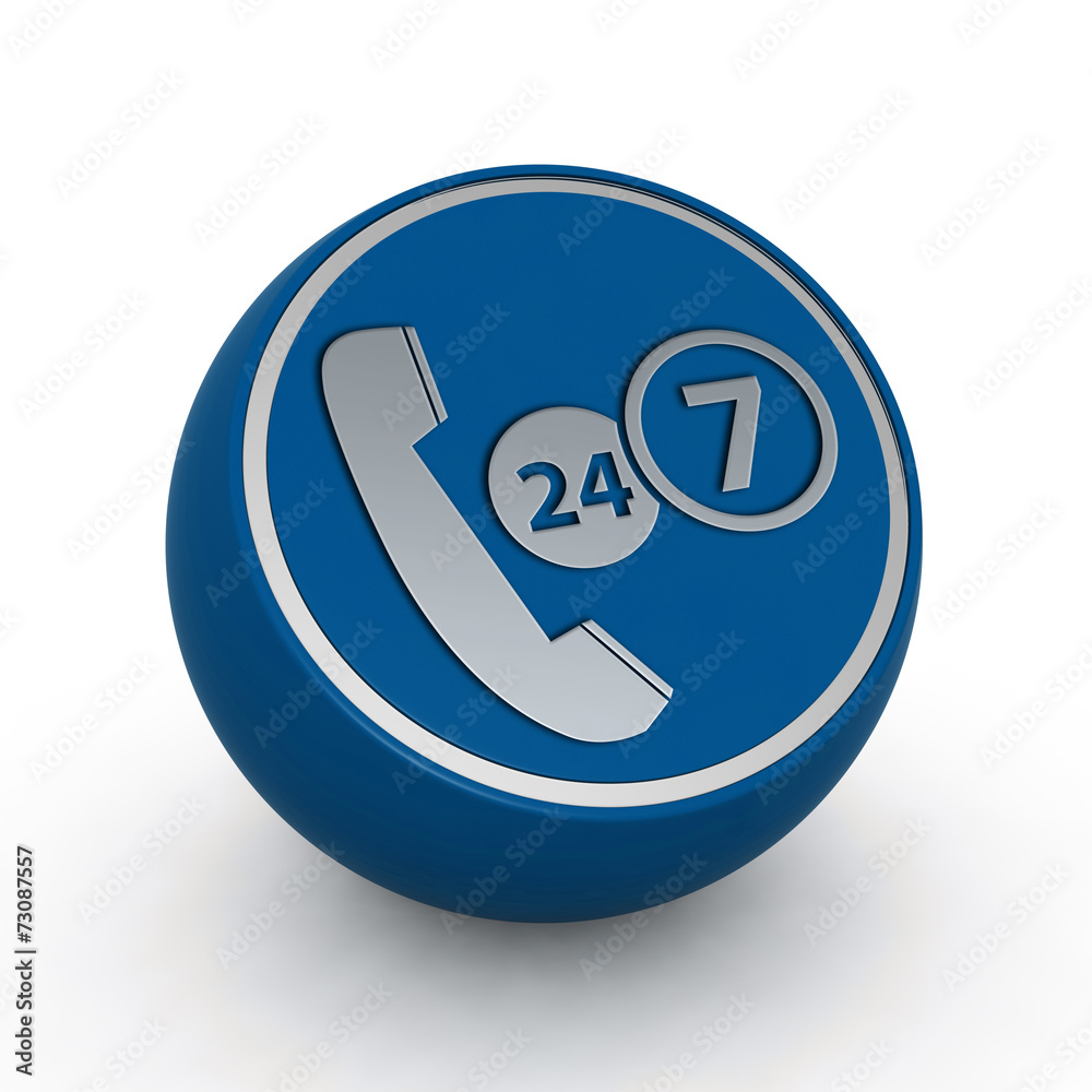 Support circular icon on white background