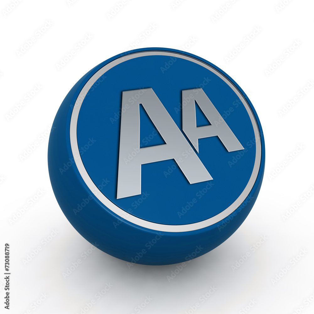 Alphabet circular icon on white background Alphabet circular icon on white background