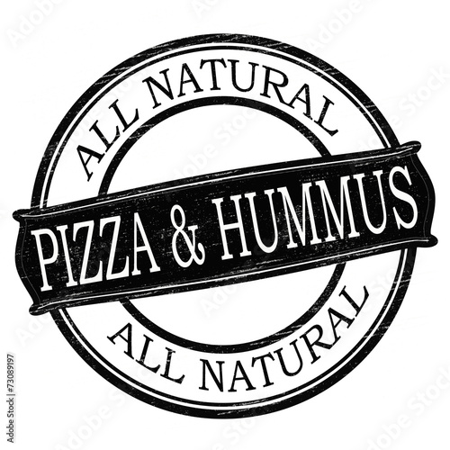 Pizza and hummus