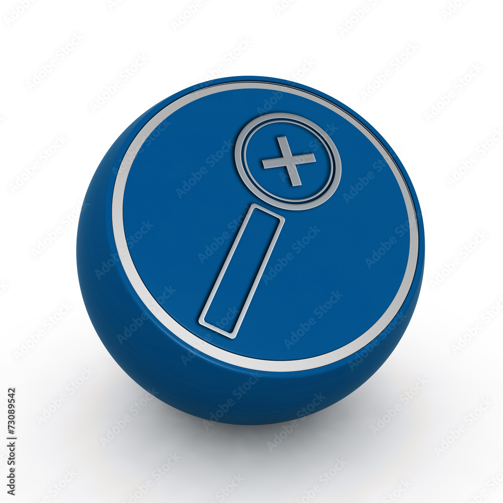 Zoom in circular icon on white background Zoom in circular icon on white background