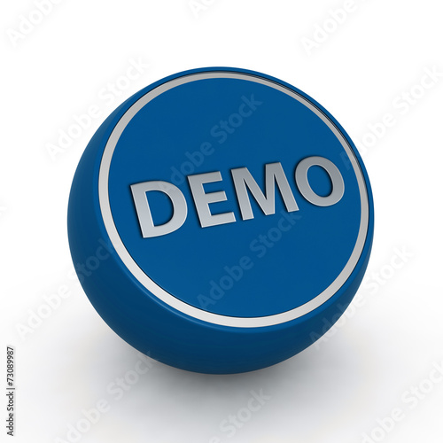 Demo circular icon on white background