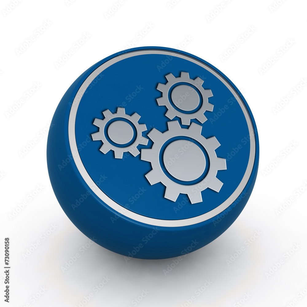 Settings circular icon on white background Settings circular icon on white background