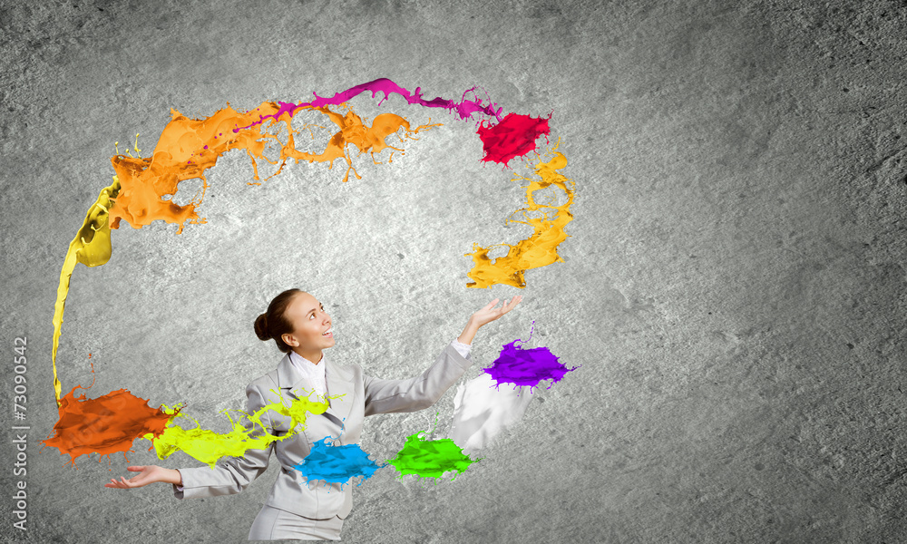 Obraz premium Woman juggler