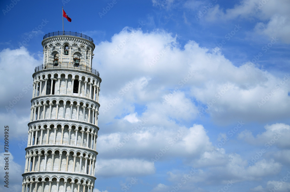 Pisa tower and amazing blue sky