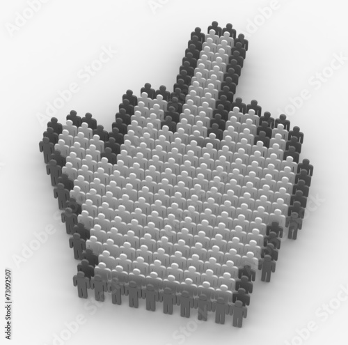 mouse cursor to a hand gesture