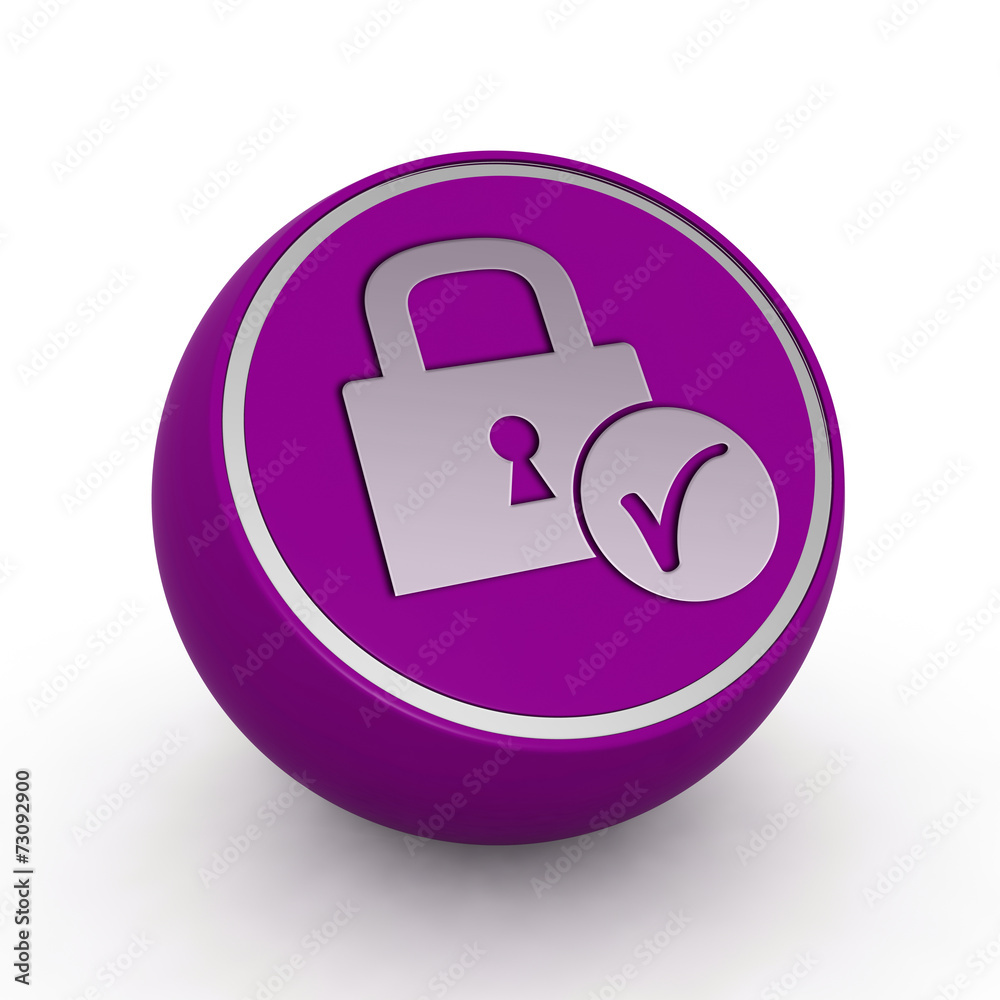 Lock circular icon on white background Lock circular icon on white background