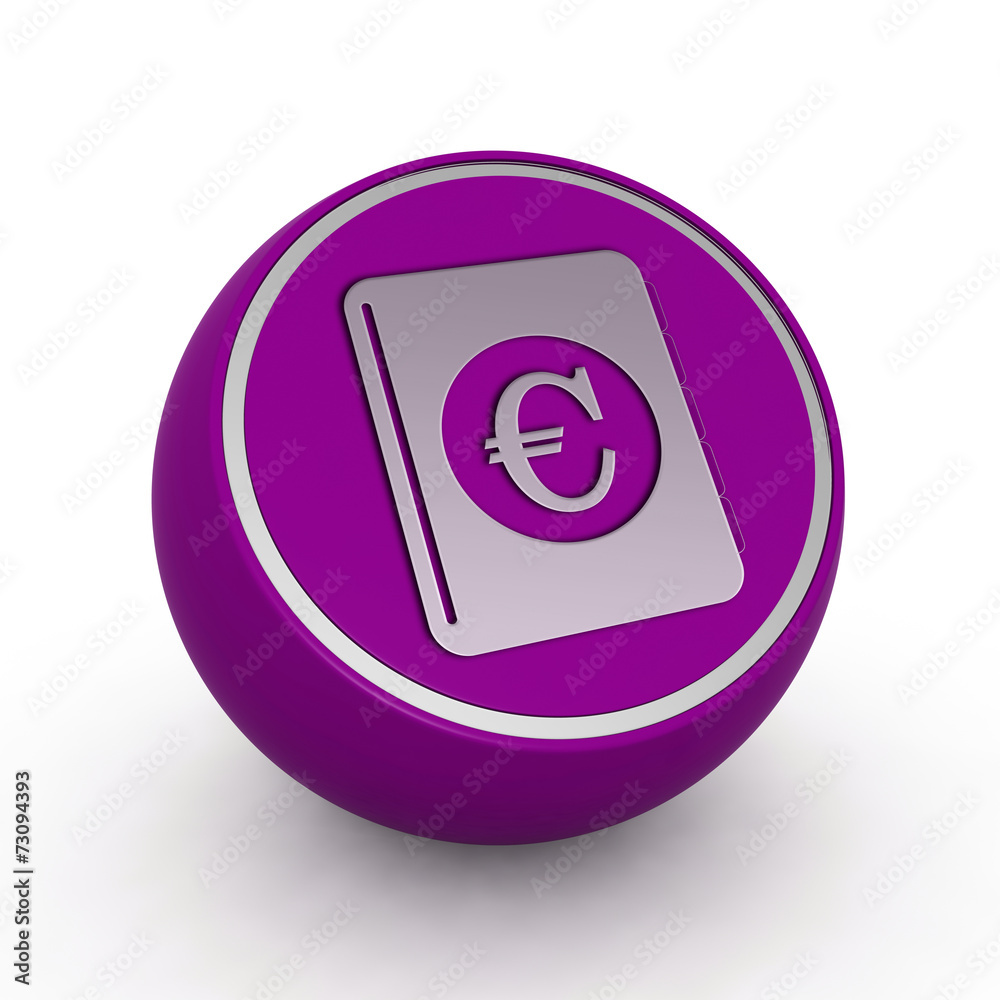 euro money book circular icon on white background euro money book circular icon on white background