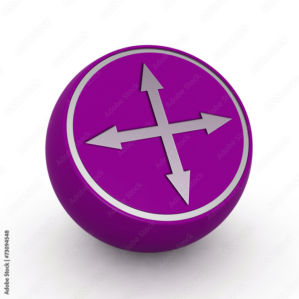 Obraz premium Arrow circular icon on white background