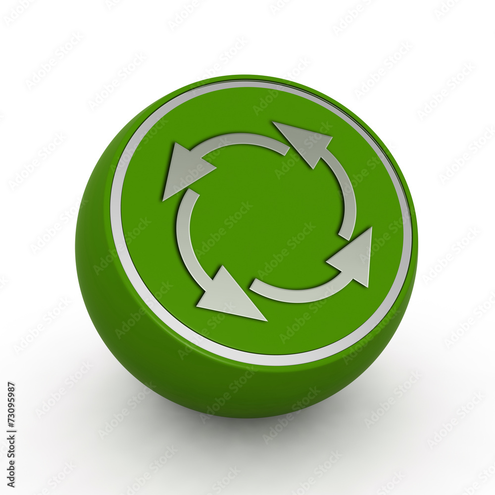 recycle circular icon on white background