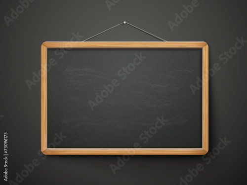 blank blackboard in wooden frame