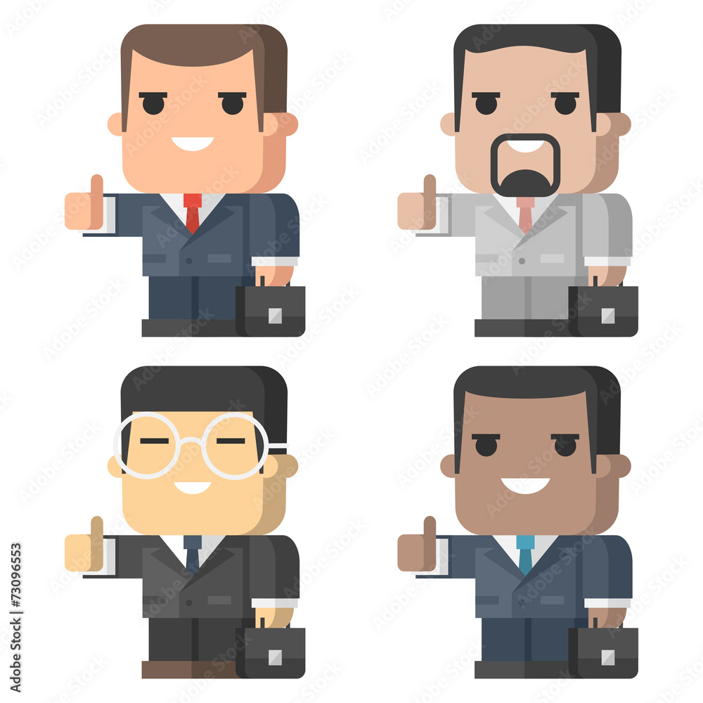 Businessman smiling and showing thumbs up Businessman smiling and showing thumbs up
