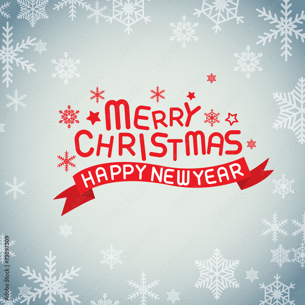 Merry christmas and happy new year, vector lettring Merry christmas and happy new year, vector lettring