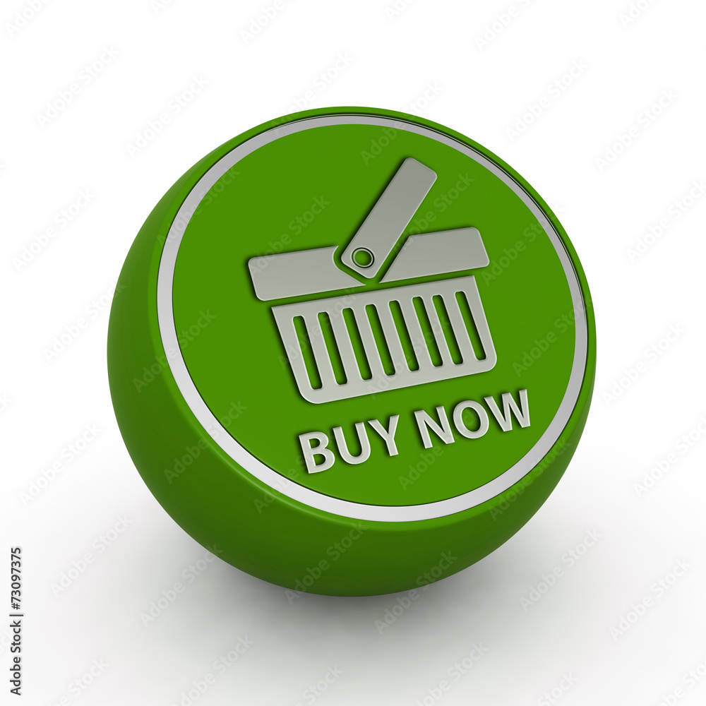 Buy now circular icon on white background Buy now circular icon on white background