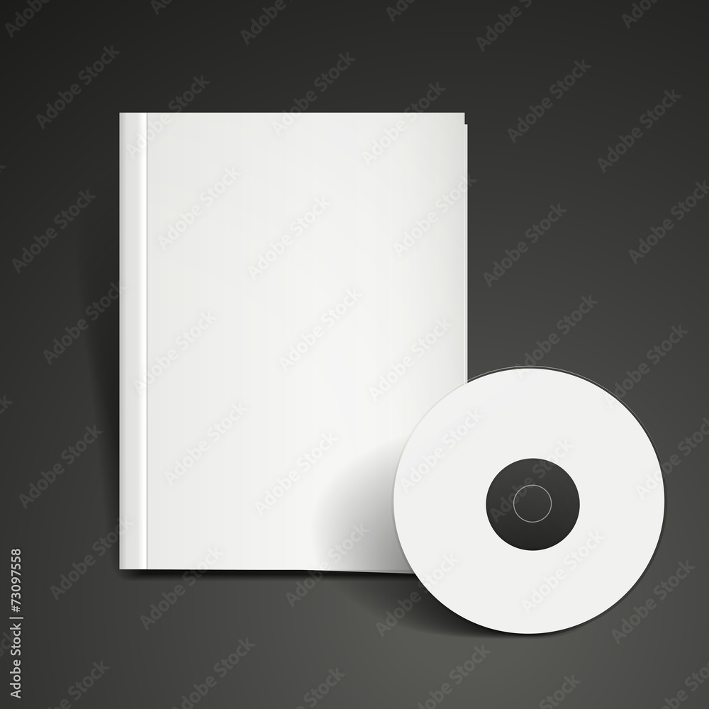 blank dvd and book cover template set Stock Vector | Adobe Stock