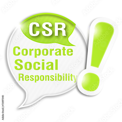 speech bubble collage acronym : CSR