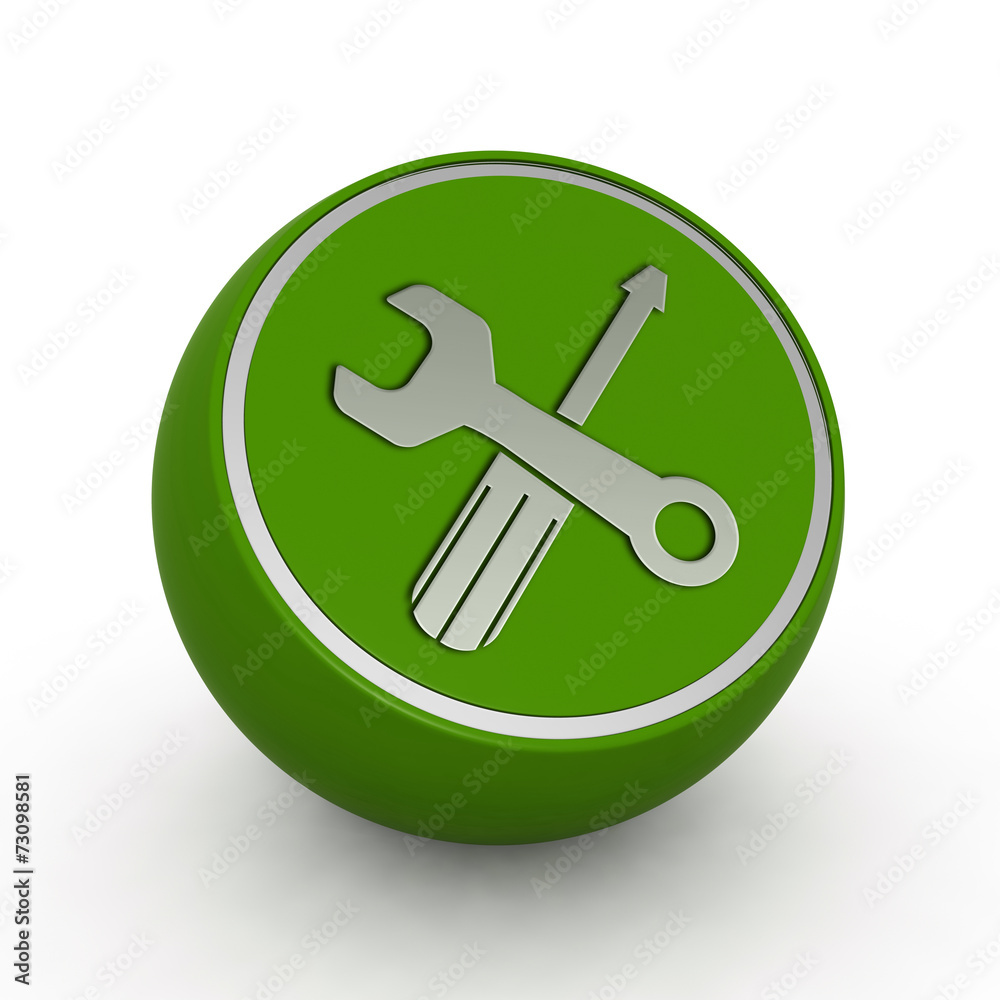 Settings circular icon on white background Settings circular icon on white background