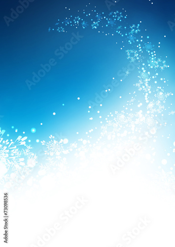 abstrakter Hintergrund, blauer Himmel, Winter, Eiskristalle, BG