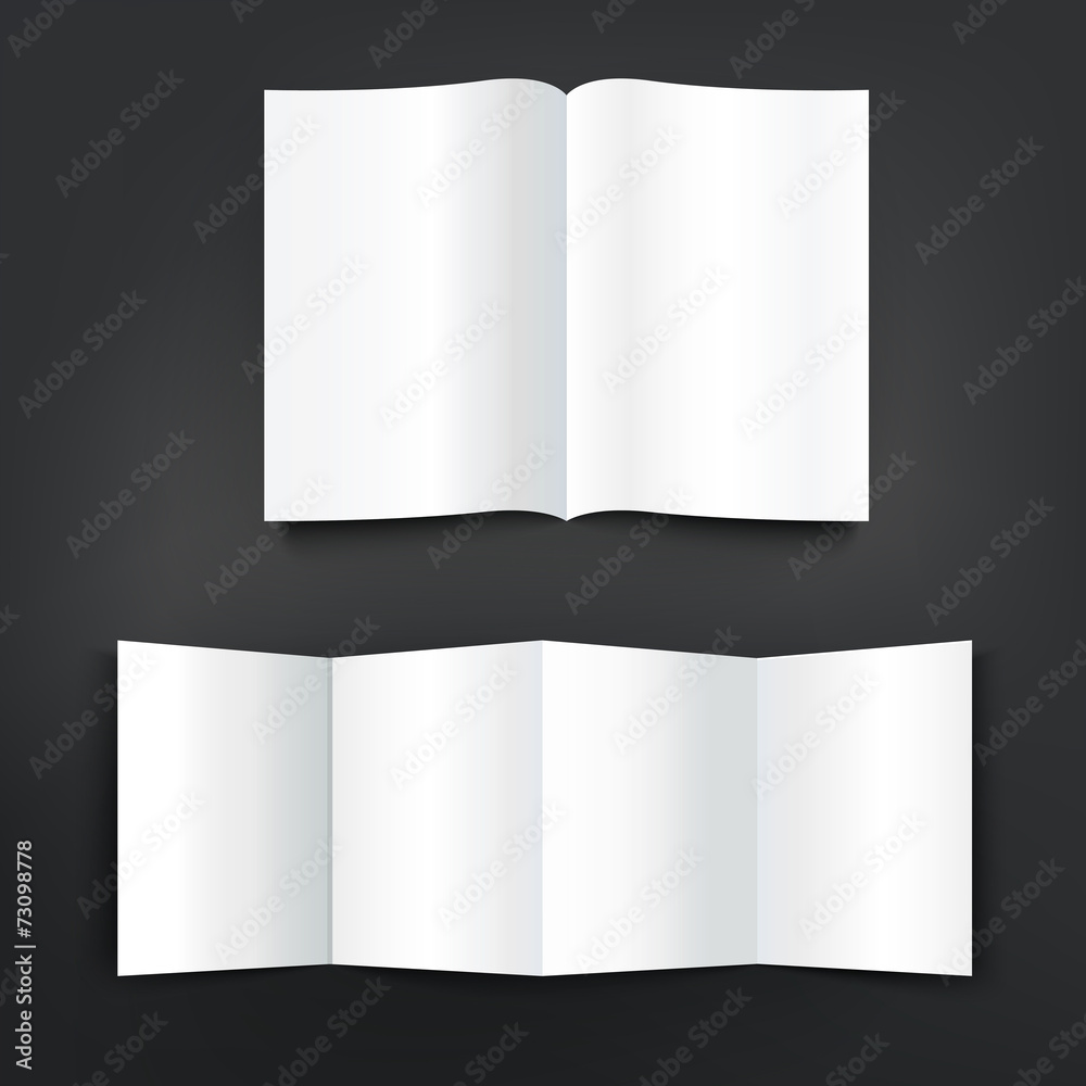 blank open magazine and brochure blank open magazine and brochure