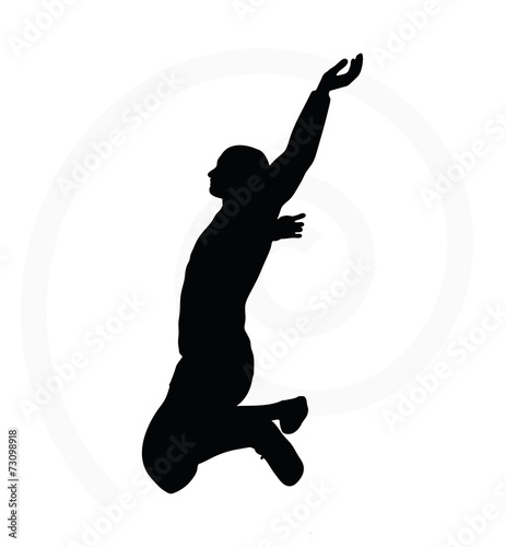 illustration of senior climber man silhouette