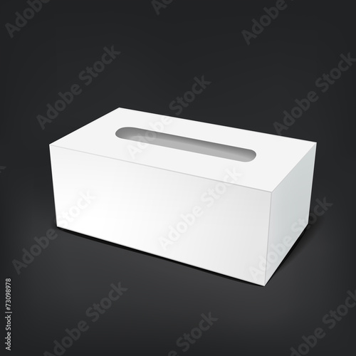 blank empty tissue box
