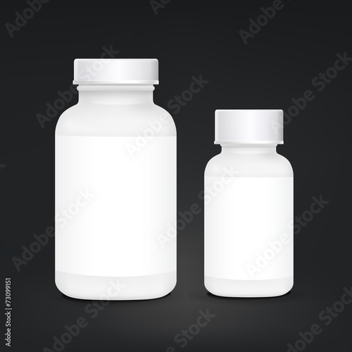 white plastic medical container set