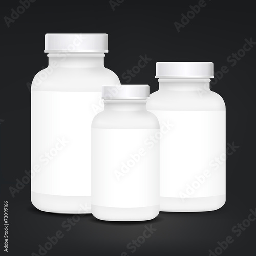 white plastic medical container set
