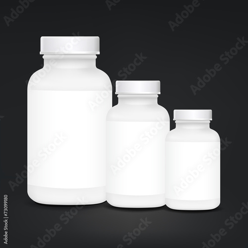 white plastic medical container set