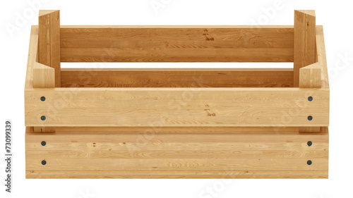 render of a wooden crate,isolated on white