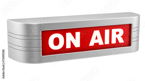render of on air sign, isolated on white