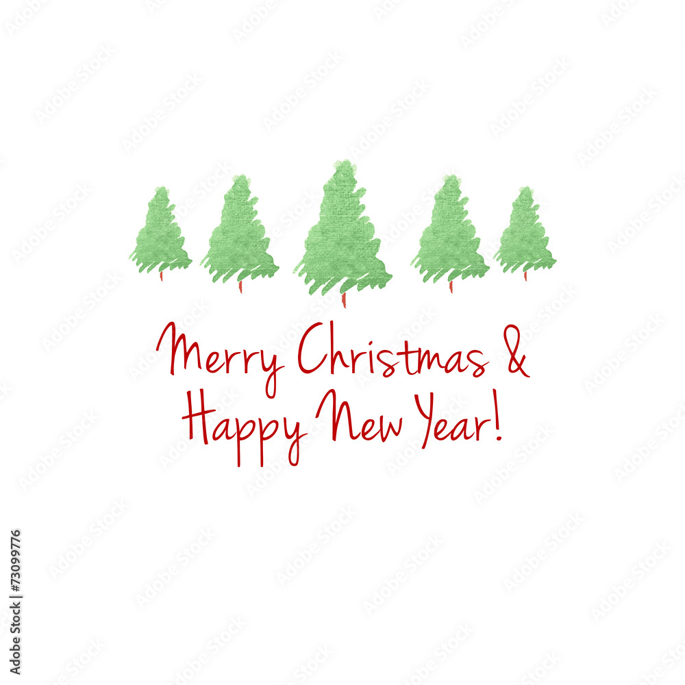 Fototapeta premium Merry Christmas & Happy New Year Greeting Card.