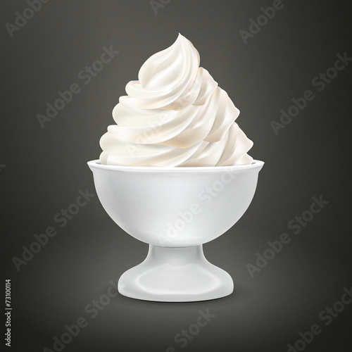 blank food container with milk ice cream