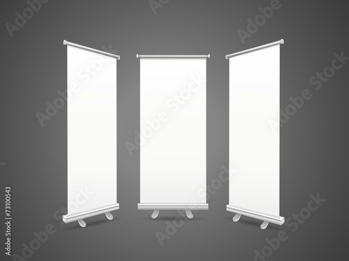 blank roll up banners set