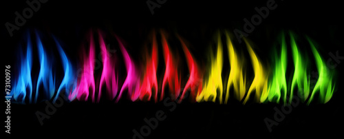 Bunte Flammen