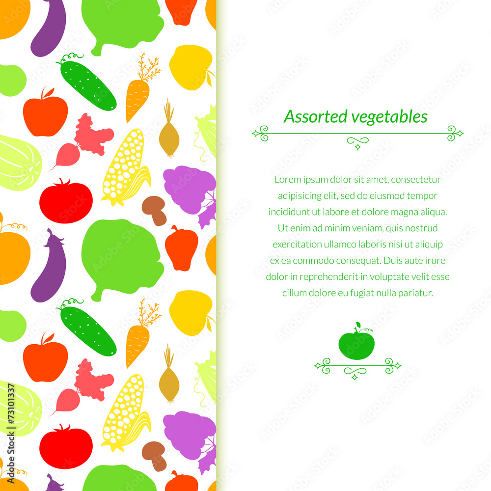 Vegetables vector background