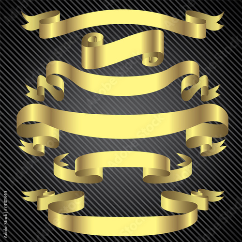 Gold banner set