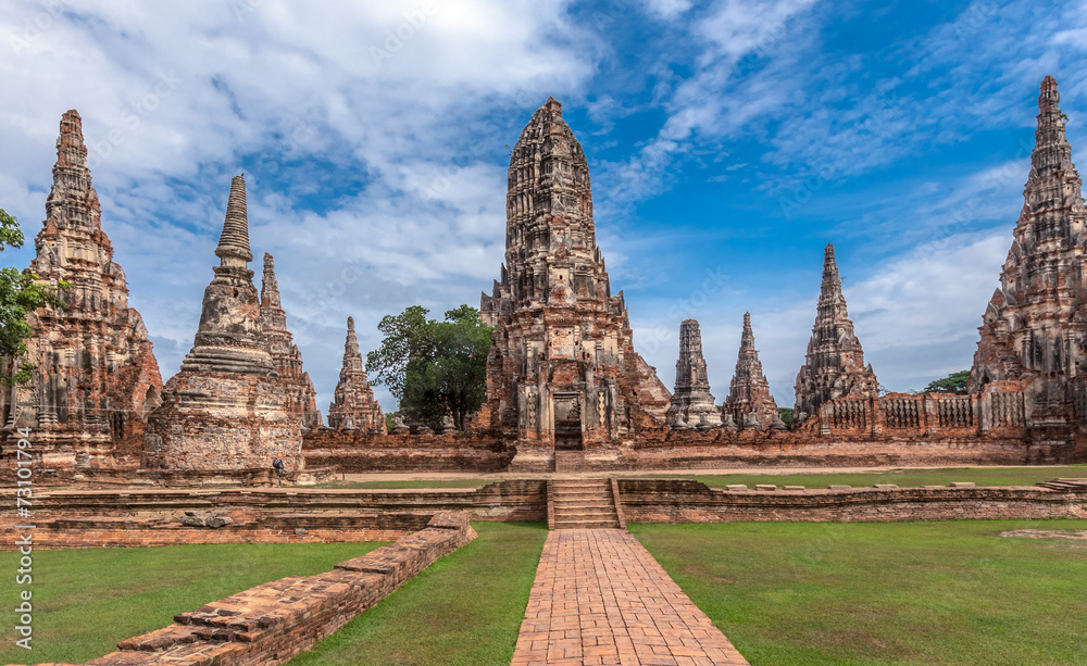 Old Temple wat Chaiwatthanaram of Ayuthaya Province Old Temple wat Chaiwatthanaram of Ayuthaya Province