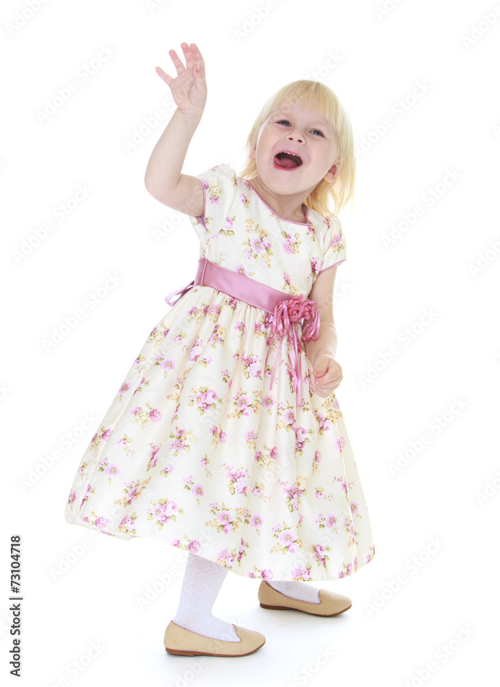 Comparative girl in a long dress Comparative girl in a long dress