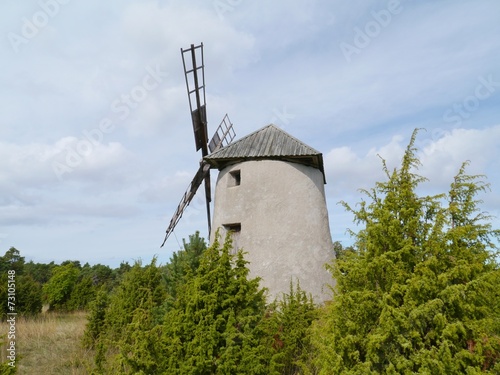 Aa ancient windmill on Gotland in Sweden