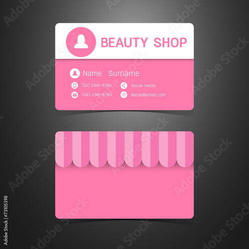Business card beauty shop d...