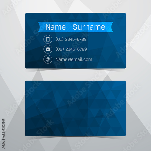 Business Cards blue design. Vector illustration