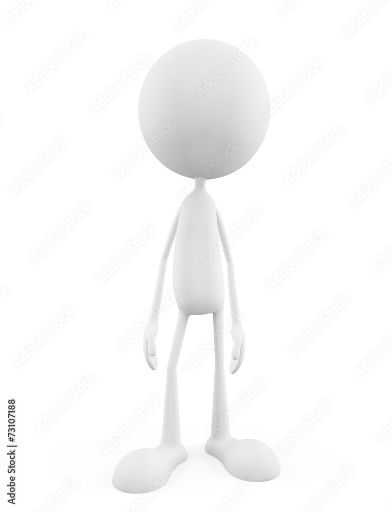 White character with standing pose White character with standing pose
