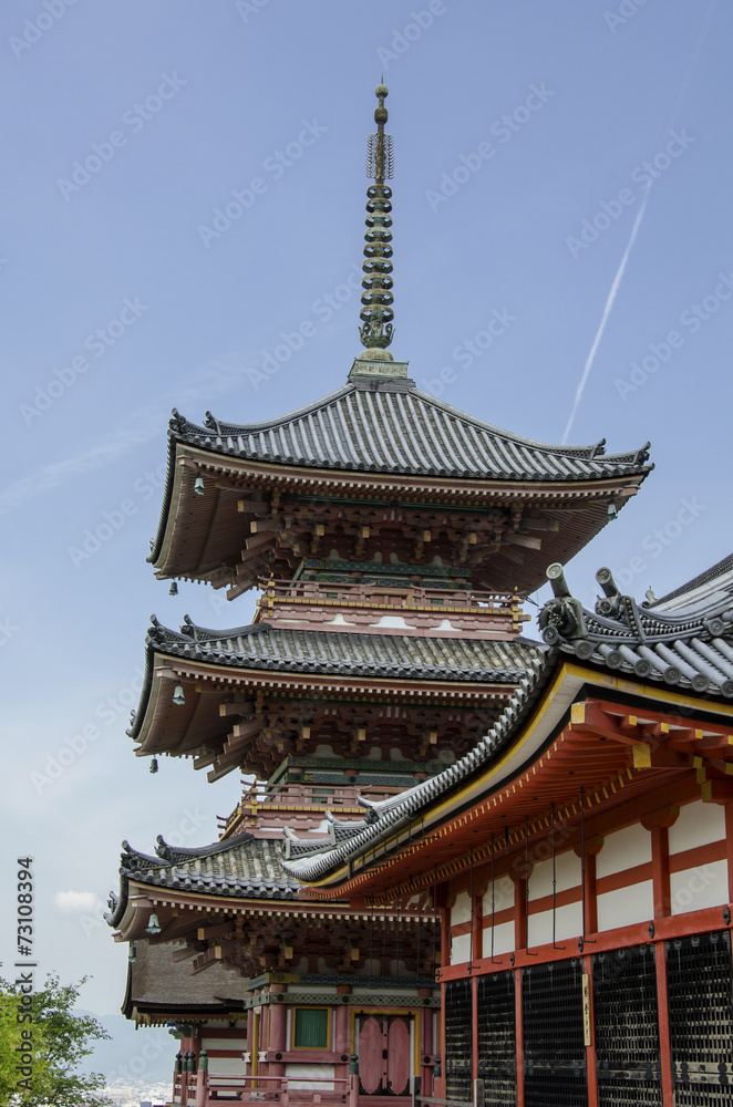 Kiyomizu-dera Temple in Kyoto, Japan Kiyomizu-dera Temple in Kyoto, Japan