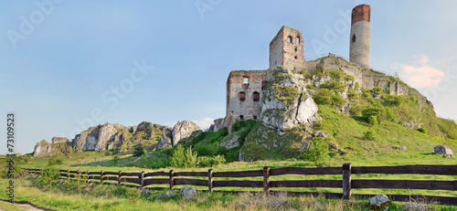 Olsztyn castle -Stitched Panorama