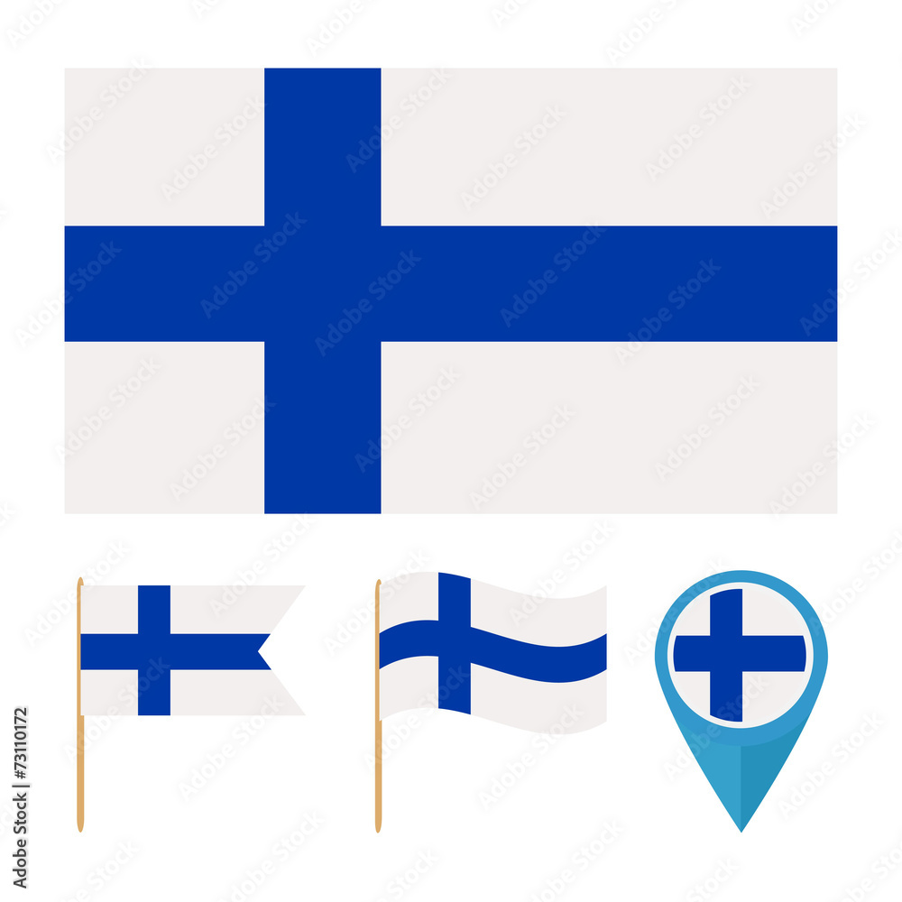 Finland, Europe,country flag vector Finland, Europe,country flag vector