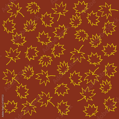 Maple leaves on a terracotta
