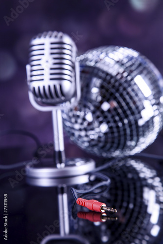 professional silver microphone